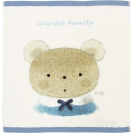 Hayashi WI207901 Hand Towel, Approx. 13.4 x 13.8 inches (34 x 35 cm), Imabari Towel, Warabe, Big Face, Blue