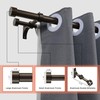 Lwiiom Double Curtain Rods with Aluminum End Cap and Full