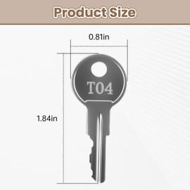 Replacement Keys for Husky Tool Box, T04 Key Replacement Husky Toolbox Key (T04 for Husky) 2-Pca