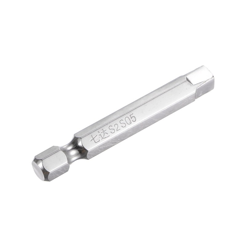sourcing map SQ5 Square Screwdriver Bit 1/4" Hex Shank 2"
