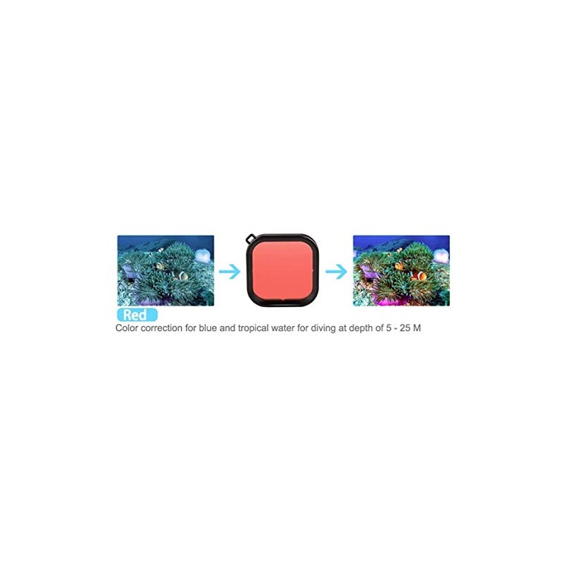Underwater Red Lens Filter for Super Dive Housing GoPro Hero