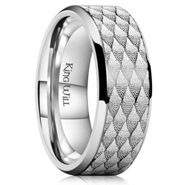 King Will Men Stainless Steel Rings 8mm Size 11