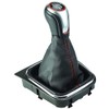 Do!LED Gear Knob Gear Stick Boot 5 Gears Silver Red