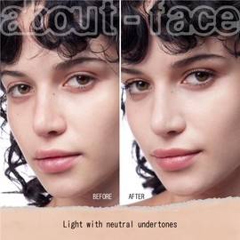 about-face THE PERFORMER Skin-Focused Foundation L1Neutral – Medium Coverage, Long-Wear, Breathable & Buildable Base – Clean, Vegan, Hydrating Formula with Blue Agave & Chlorella – 1.08oz