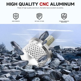 DREAMIZER Motorcycle Seat Screw, Motorcycle Seat Bench Screw Rear Mudguard Screws Compatible with Harley Sportster XL883 1200 48 Touring Dyna Softail Glide, 1996-2019 (2 Screws + 2 Nuts)