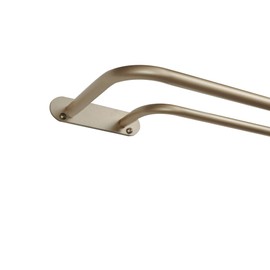 Exclusive Home Curtains ER1028-05 66120 Fetter Wrap Around Double Curtain Rod, 66"-120", Gold