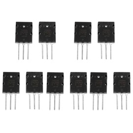 Power Amplifier Transistor, 5 Pair 2SA1943 2SC5200 Power General Purpose Transistors Assortment Kit High Power Audio Transistor Silicon Precision Matched Audio Replacement Transistor