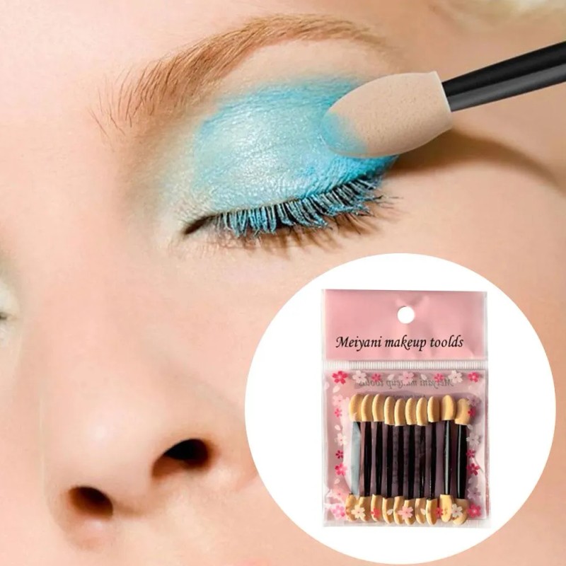 Aplicadores De Sombras De Ojos Pequeños Y Portátiles De 10
