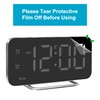 Slim LED Digital Alarm Clock, Mirror Surface for Makeup, with