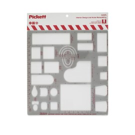 Pickett Interior Design and Home Modeling Template, 1/2 Inch Scale (1157I), Green