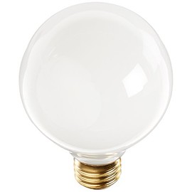 Bulbrite Incandescent G25 Medium Screw Base (E26) Light Bulb, 25 Watt, White