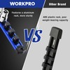 WORKPRO Magnetic Socket Organizer, 3/8-Inch Drive Aluminum Alloy Socket Rail,