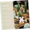 ABOOFAN 6Pcs Desktop Bunny Ornament Lovely Rabbit Figurines for Micro