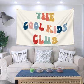Fewern The Cool Kids Club Banner Boho Playroom Decor 36 x 26In Wall Hanging Banners Flag Decoration for Bedroom Nursery Classroom
