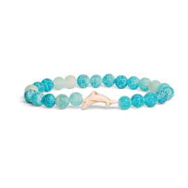 Fahlo Dolphin Tracking Bracelet, Elastic, supports FIU Marine Conservation, one size fits most for Men and Women (Sky Stone)