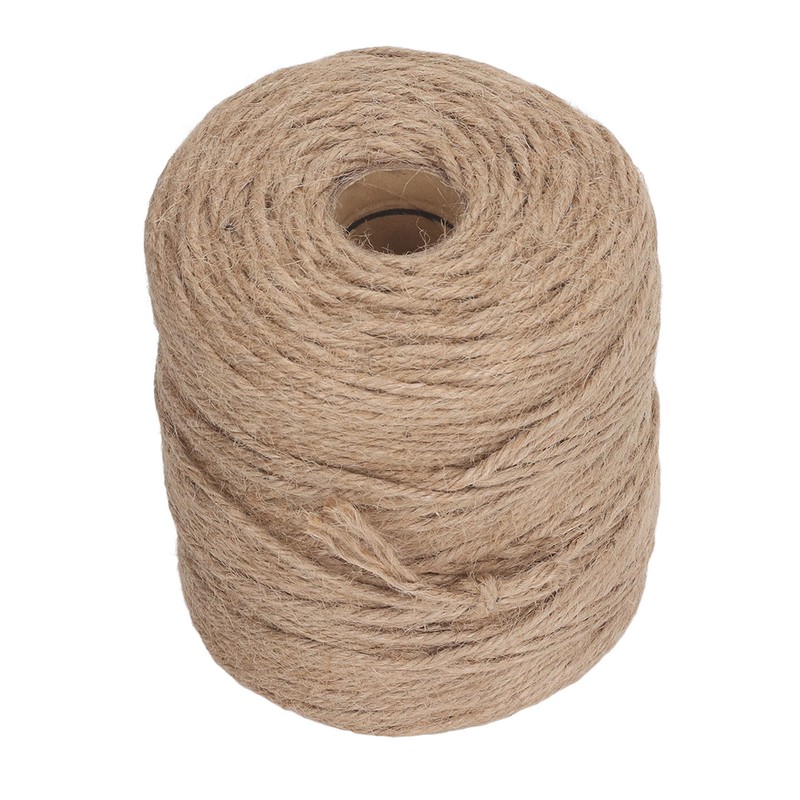 200m Natural Jute Twine 3mm Dia 4 Strand Safety Protective