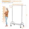 LiaMeE Heavy Duty Clothing Racks for Hanging Clothes, Adjustable Rolling