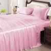 Heywaller 3 Pcs Satin Sheet Set Twin XL Size Bed