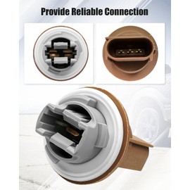 Turn Signal Socket and Pigtail Connector Fit for Ford F-150 Escape Mustang Lincoln Navigator MKZ Mercury Milan Montego, Tail Light Wire Harness Replace 2U5Z13411SA YF1Z13411CA, 2Pcs