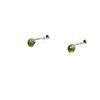 Art Gecko 925 Sterling Silver Round Green Peridot Stud Earrings