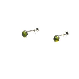 Art Gecko 925 Sterling Silver Round Green Peridot Stud Earrings 4mm Sterling Silver Peridot, Sterling Silver, Peridot
