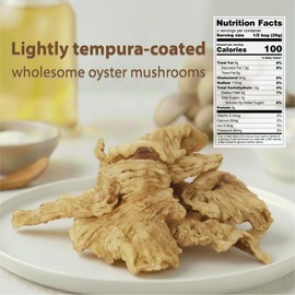 BITETUOSO Premium Tempura Oyster Mushroom Chips - Restaurant Quality Original - Plant-Based Vegan Snack 1.41oz (6-Pack)