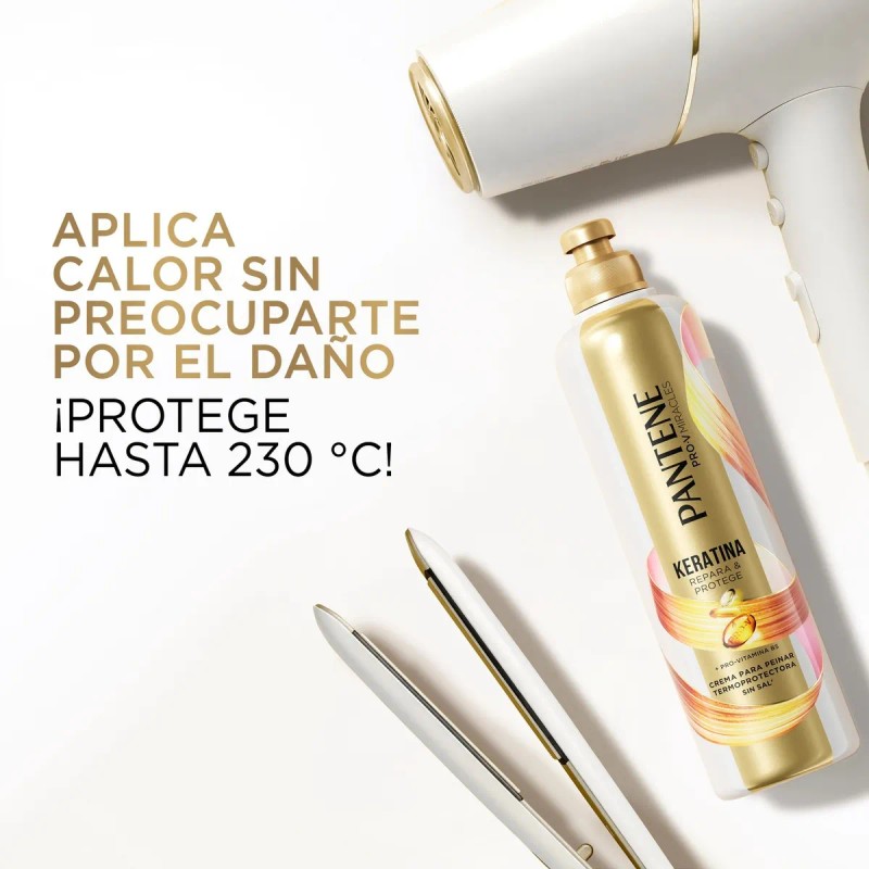 Crema para peinar termoprotectora Pantene Keratina con Pro Vitamina B5