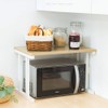 Farios Wooden Microwave Oven Rack, 2-Tier Kitchen Counter Shelf, Kitchen
