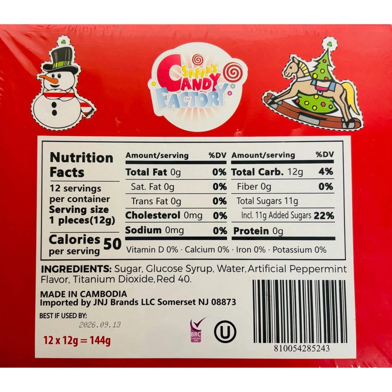 Christmas Candy Canes 1 Pack (12 Pieces) Classic Red and