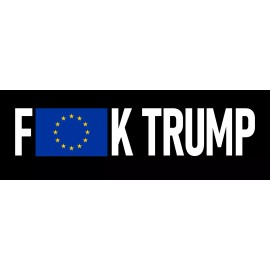 Anti Trump with EU Flag Sticker Large 3x9 Anti Trump European Union Tariff Stick
