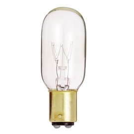 Satco S4721 130V DC Bayonet Base 25-Watt T8 Light Bulb, Clear