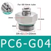 10-Pack PC4-M5 304 Stainless Steel Pneumatic Quick Connect Fittings