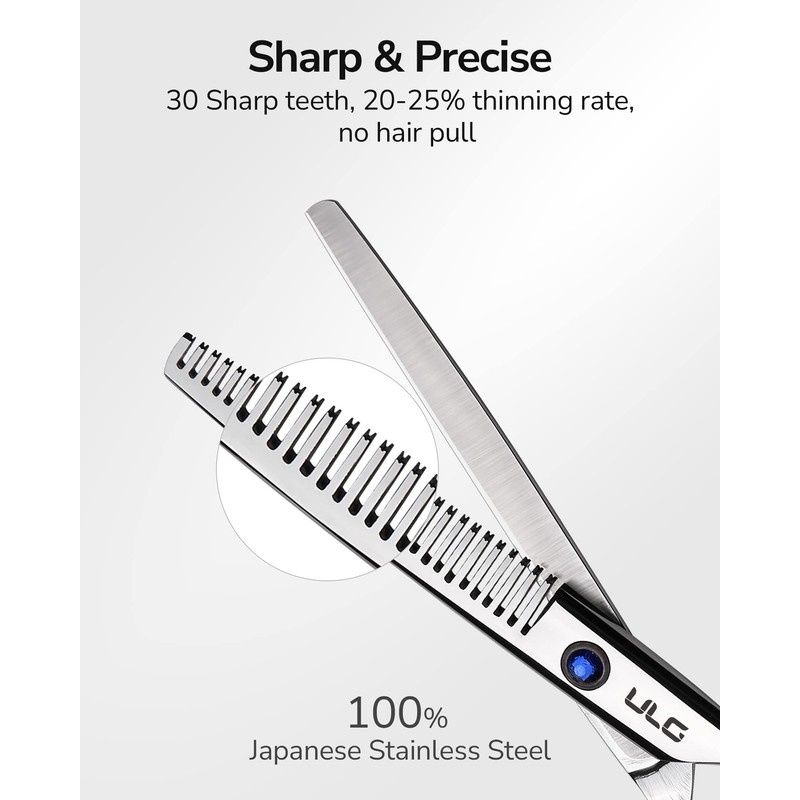 Hair Thinning Scissors ULG Professional Barber’s Texturizing Teeth Shears for