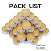 Natural Beeswax Tea Candles in Metal Aluminum Cup - Organic