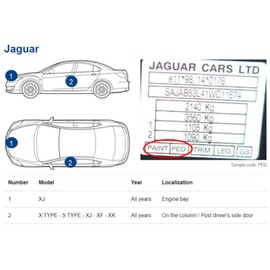 Genuine Colors Paint Pen Eiger Grey 2409 for Jaguar Grey XJ F-Type X Type XF F F-PACE XE PACE E-PACE I-PACE