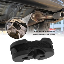Micro Traders 2pcs Car Exhaust Pipe Rubber Silencer Holder 013228425 46742184 1755F7 Exhaust Pipe Silencer Hanging Bracket Compatible with PEUGEOT Boxer 106 I