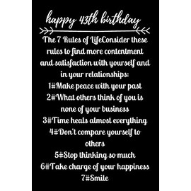 happy43th birthday The 7 Rules of Life