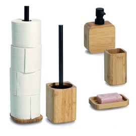 Zeller 18925 Soap Dispenser Bamboo Approx. 10 x 5.6 x 15.4 cm