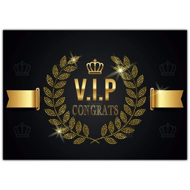 V.I.P. Congrats A4 XXL Greetings Card with Envelope – Elegant VIP Folding Card for All Occasions such as Birthday, Wedding, Anniversary Card BREITENWERK