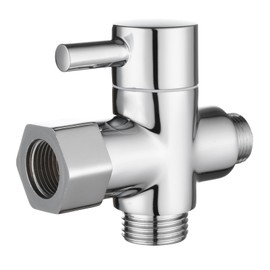 Tecmolog DSF007D 3 Way Solid Brass 3/8-12/17T Toilet Waste Adapter Chrome Plated