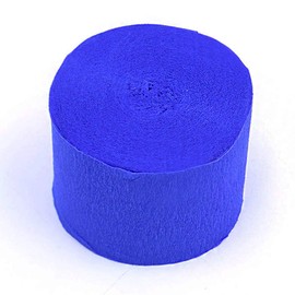 ANCLLO 6 Rolls 4.5cm x 25m Crepe Paper Party Streamers Backdrop Hanging Decorations for Birthday Party, Wedding and Festival Decorations (Dark Blue)