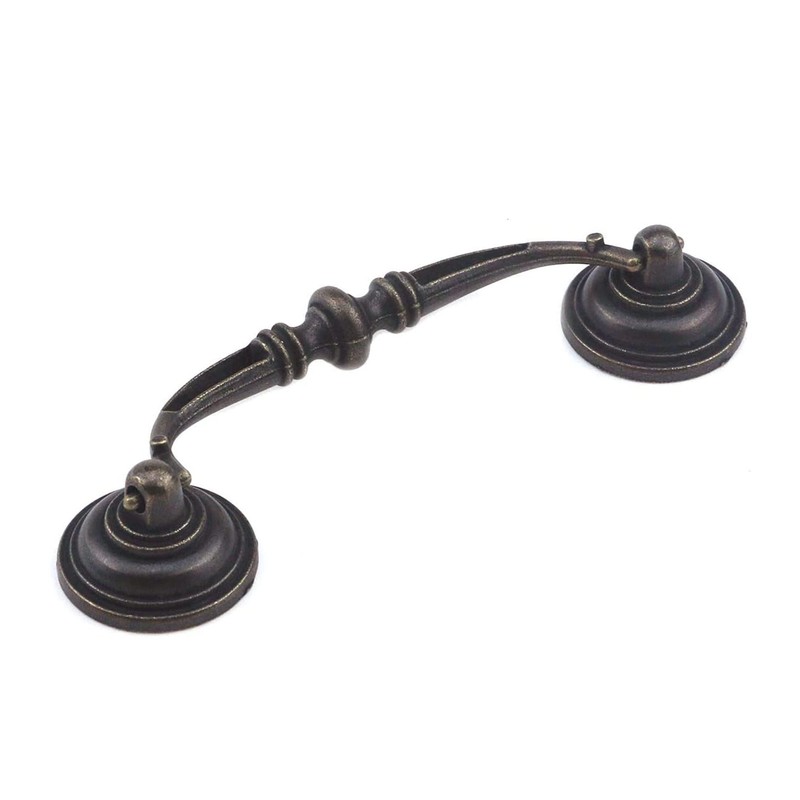 MY MIRONEY 4-Pack Drop Swing Cabinet Handles Antique Bronze Hanging