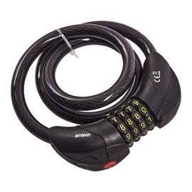 Amtech 900mm x 12mm Security Cable Lock with Built-in LED Combination, T1835, Black