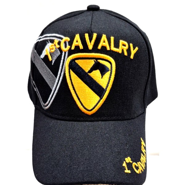 August 1st CAVALRY MILITARY CAP HAT BLACK WITH SHADOW ON