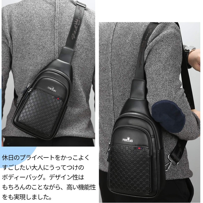 [FSD.WG] Body Bag Genuine Leather Men's Cross-body Bag One Shoulder
