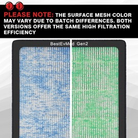 BestEvMod Air Filter Gen2 Compatible with Rivian R1T & Rivian R1S Replacement Air Filter HEPA H14 Activated Carbon Compatible with Rivian R1T R1S 2025+ Accessories Fit Gen 2 ONLY