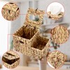 Sumnacon Square Woven Tissue Box Cover - Decorative Cube Wicker