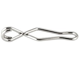 Dr.Fish - Paquete de 100 clips de velocidad de pesca de acero inoxidable, clips de señuelo de cambio rápido, broches de pesca de crankbait de agua dulce, broches rápidos de bloqueo rápido de 44 libras