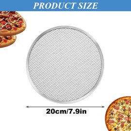 ABuff Pizza Screen, 6 Pack 8 Inch Seamless Aluminum Pizza Pan With Holes, Non Stick Commercial Grade Pizza Baking Screen Round Pizza Trays for Oven, Kitchen, BBQ