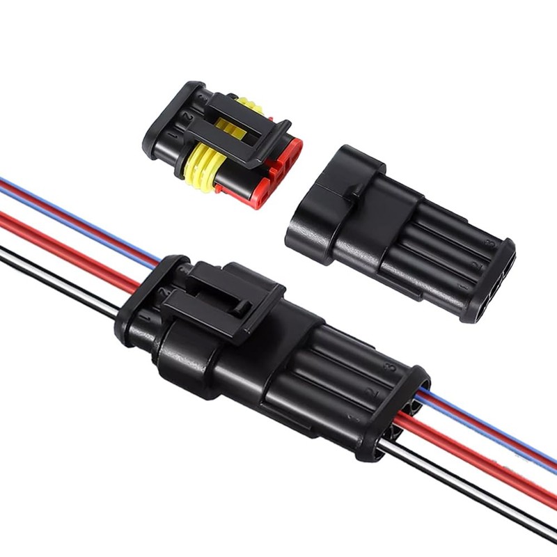 Aiqeer 3 Set 3 Pin Car Waterproof Electrical Wire Connectors